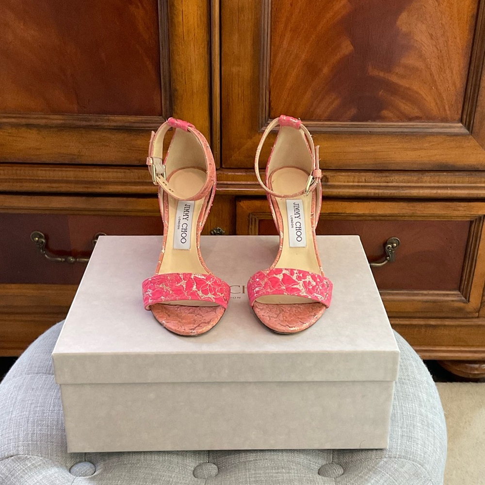 Jimmy Choo Floral Jacquard Sandal